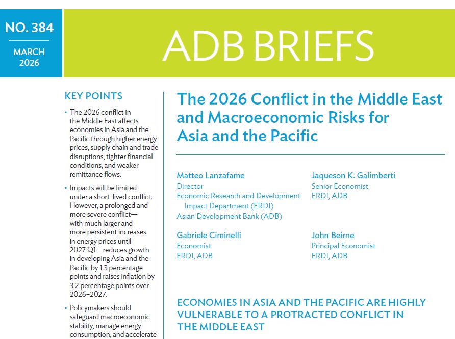 Guerra contra o Irão pode travar crescimento económico na Ásia e Pacífico segundo o BAD